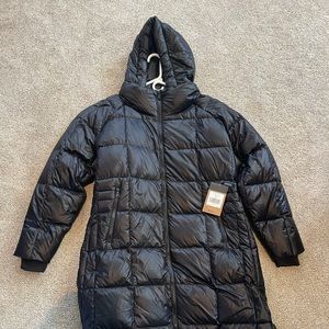 Black North Face Long Puffer Jacket Coat